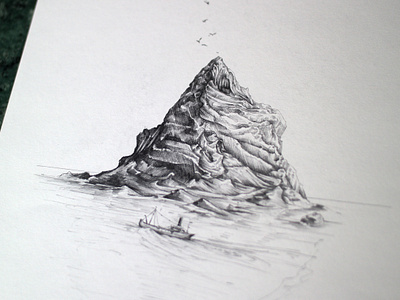 The Iceberg - Pencil Work book illustration hand drawn illustration pencil