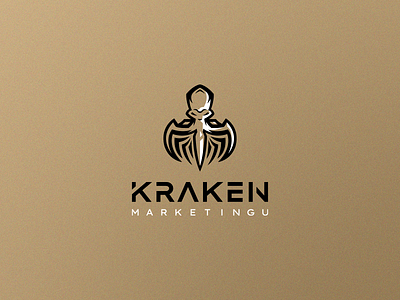 KRAKEN MARKETINGU LOGO branding design icon kalinowski logo logo design project typography ui ux vector