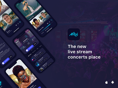 Akius app apple artist design ios mobile app music musical musician singer social ui uiux ux