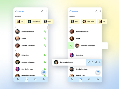 Contacts App Redesign app appdesign appuidesign dailyuichallenge design ui uidesign uitrends uiux ux