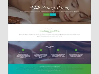 Massage Therapy Website Design homepage landing page webdesign website website design wordpress theme