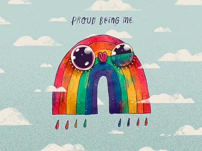 Proud Being Me art artwork character character design gay gaypride handmade illustration lgbti proud queer