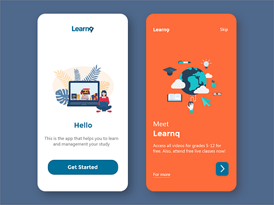 LearnQ Mobile App app app design branding composition creative design graphics ideas illustrations minimal typography ui ux