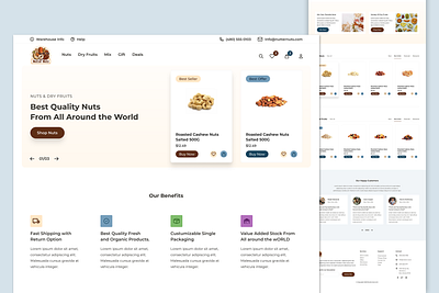 Landing Page Concept Design for Online Nuts Store design figma homepage homepage design landingpage online store ui ui design ux web website website concept website design