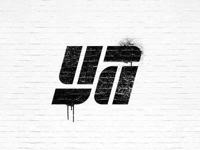 YA angle bold brick geometric grid logo logo design mark spraypaint symmetry type typography