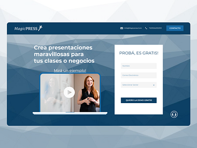 magicPRESS contrast designs landing page presentation ui xd