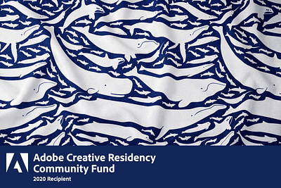 Adobe Creative Residency - Cetacea Pattern Design adobe adobe illustrator adoberesidency blue cetacea ipad mammals ocean pattern sea whales