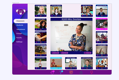 Koala Virtual Classroom classonline design students teachers tech2020 ui ux videocall virtualclassroom virtuallearning virtualmeetings zoom