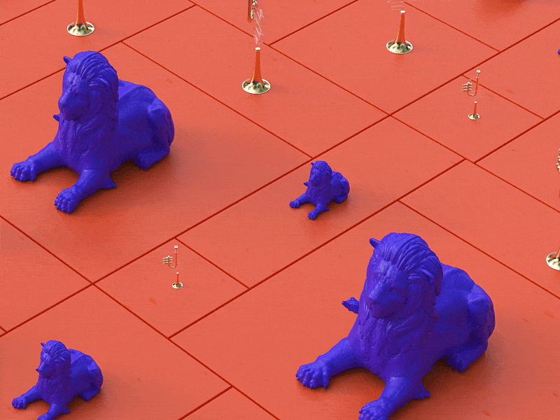 Lions? 3d 3d animation after affects animation cinema 4d jazz jazz festival motion design motion graphics redshift3d