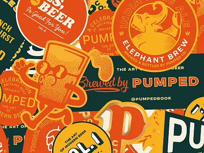 Pumped Beer Kickstarter branding drink food independent logo design restaurant small business start up street food turtle and hare visual identity