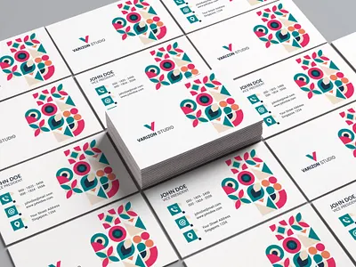 Business card - Visiting Card brand brand identity business card business card design business card template businesscard colorful corporate branding corporate identity creative design cymk logodesign pattern photoshop print design print ready psd template trending design typography visitingcard