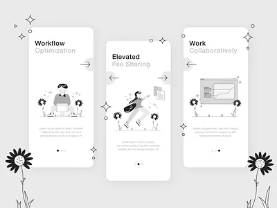 Onboarding app design graphic design illustration illustrator minimal ui ux vector website