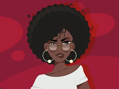 Black Queen character girl girl illustration hairstyle vector vector illustration