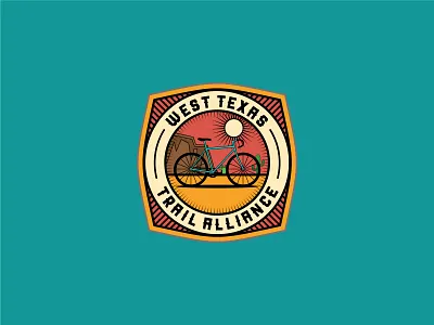 West Texas Trail Alliance 99designs badge logo brand design branding design flat design logo patch design sleek vector