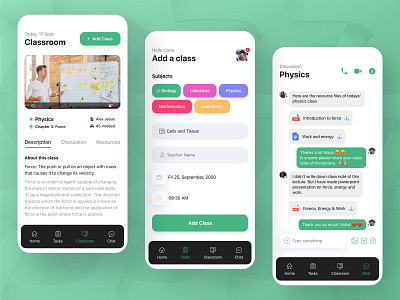 Task Management App Design | Study Management App | Online Class app app design app designer calendar education elearning management meeting mobile mobile app mobile ui online class schedule scheduler study study management task management to do list user experience user interface