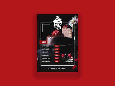 Ima cake shop menu adobe photoshop graphic design poster design