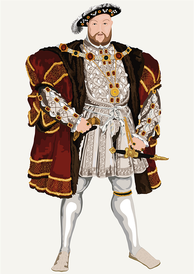 A Tudor Dynasty adobe illustrator design digital art digital illustration digital painting edward vi famous people henry vii henry viii history illustration mary i portrait illustration portraits tudor dynasty tudors