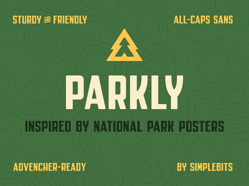 Parkly Font font simplebits typedesign