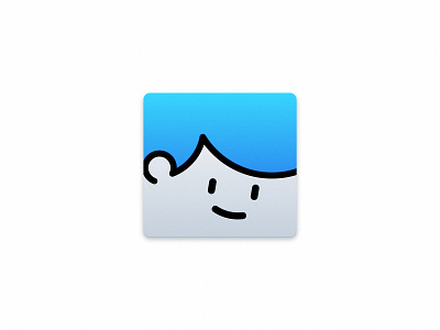 0544 - Finder boy apple boy face finder gradient icon illustration kid logo mac macintosh smile ui