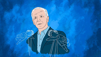 Illustration of Joe Biden 2020 abstract biden democrat democratic election illustration journalism news politics procreate