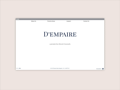 D'Empaire - clean web page typographic web web web page webdesign white space