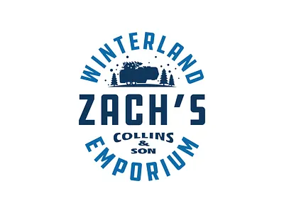 Collins and Son christmas tree design illustration logo tree farm