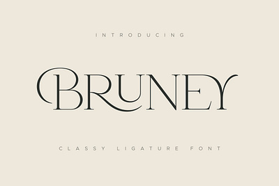 Bruney - Classy Ligature Font branding calligraphy calligraphy fonts classy classy font classy fonts design elegant fonts font design fonts collection lettering ligature ligature font modern calligraphy modern fonts professional sans serif sans serif font serif font serif fonts