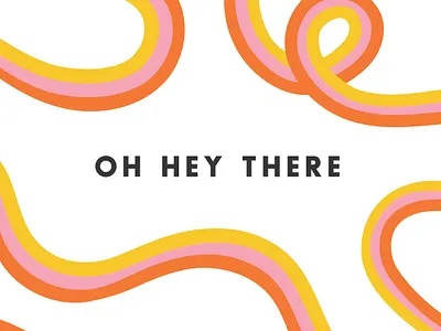 oh hey there colorful creative design design groovy illustration pattern rainbow rainbows retro type typography wallpaper
