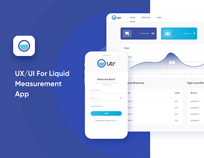 Liquid Measurement UI UX app branding design flat graphic design minimal typography ui ux vector