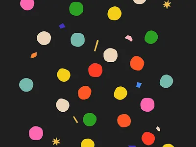 new year's confetti colorful confetti creative design design dots fun illustration pattern pattern design rainbow stars wallpaper