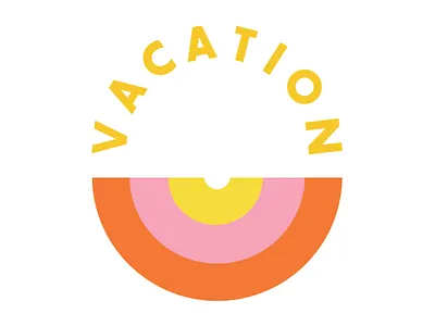 v a c a t i o n adobe ilustrator colorful creative design design illustration illustrator lettering rainbow retro type typography vacation vector wallpaper