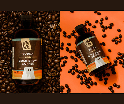 Cold Brew Cocktail - DBL BLK booze branding cocktail coffee denver design drink logo package design packaging packaging design product spirits label typography vector