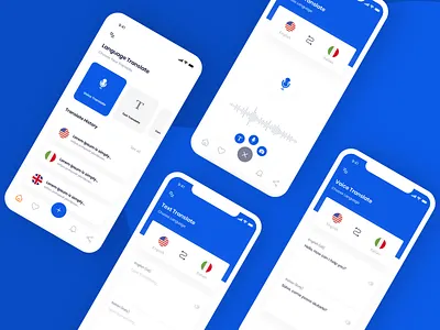 Translate UI Concept app branding design flat graphic design minimal typography ui ux