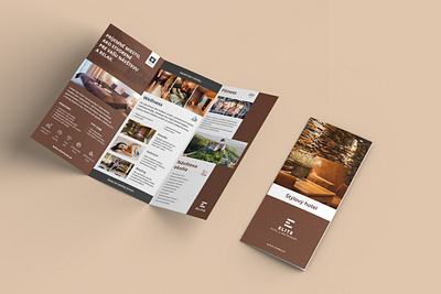 Trifold Brochure - ELITE Hotel & Restaurant brand design brand identity branding brochure creative design flat hotel style trifold trifold brochure ui ux