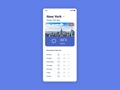#DailyUI #037 Weather app daily 100 challenge dailyui design mobile mobile ui sun ui userexperience userinterface ux weather