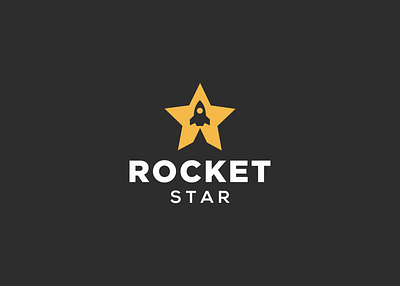 Rocket Star app icon branding company logo elegant icon logo logo design logos minimalism modern redesign rise rocket siimple simple star startup symbol web logo yellow