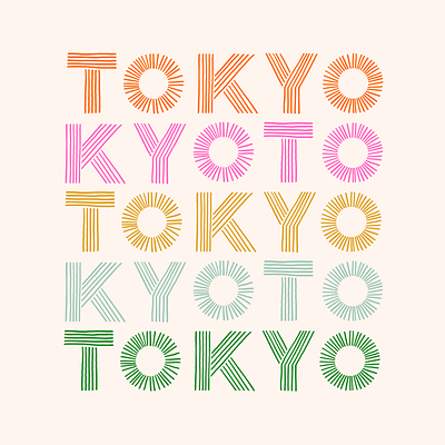 tokyo / kyoto color colorful creative design design handlettering illustration japan lettering procreate tokyo type typography