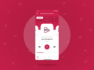 Radio Play Mode app branding design flat graphic design minimal typography ui ux vector