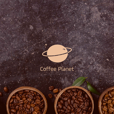 Coffee Planet - Logo beans branding coffee design graphicdesign icon design icons illustration logo