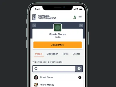 It's a Bonfire community discussion europe mobile ui ui design