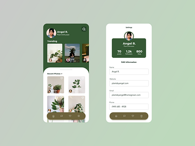 Social Media Mobile App Plants adobe xd challenge clean dribbble indoor plants mobile app pictures plants social media social media design uxui
