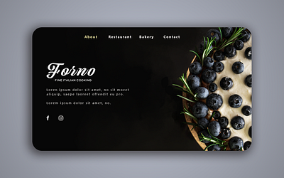 Forno Landing Page branding design graphic design logo redesign restaurant restaurant branding restaurant logo restaurant website ui ux web website website design