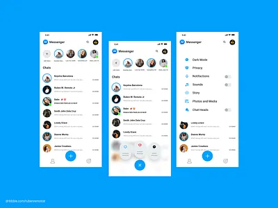 The New face of Messenger by Facebook facebook facebook ad facebook ads facebook messenger mark zuckerberg messenger messenger app minimalism minimalist ui ui ux ui design uiux ux design web design