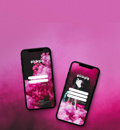 Sign in e Login Version 2- Pickgig app app design app ui design logo social network typography ui ui design uidesign