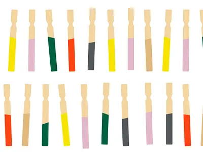 Paint Stick Pattern calgary canada female artist illustration illustrator paint pattern surface pattern design vector