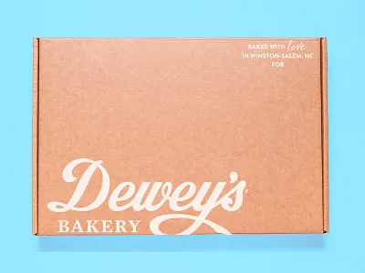 Dewey's Everyday Shipping Box bakery food mailer mailer design packaging packaging design shipper shipping shipping box shipping design