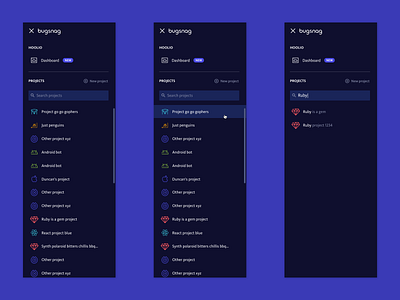 Side nav states design navigation design navigation menu product search design sidebar sidenav ui