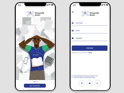 Dragonfly Audiobook animation audiobook design illustration illustrator uiux uiux design