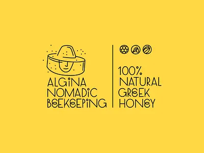 Algina honey logo beekeeper branding label lettering logo logotype nature organic packaging typogaphy