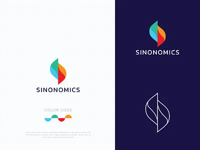 S, Sinonomics Logo Design art branding graphic design icon illustration illustrator logo logo design minimal vector